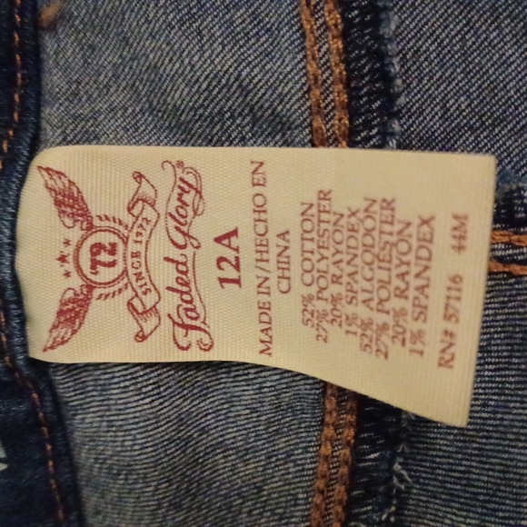 Faded Glory Dark blue/faded velvet touch skinny jeans NWOT - Picture 6 of 8